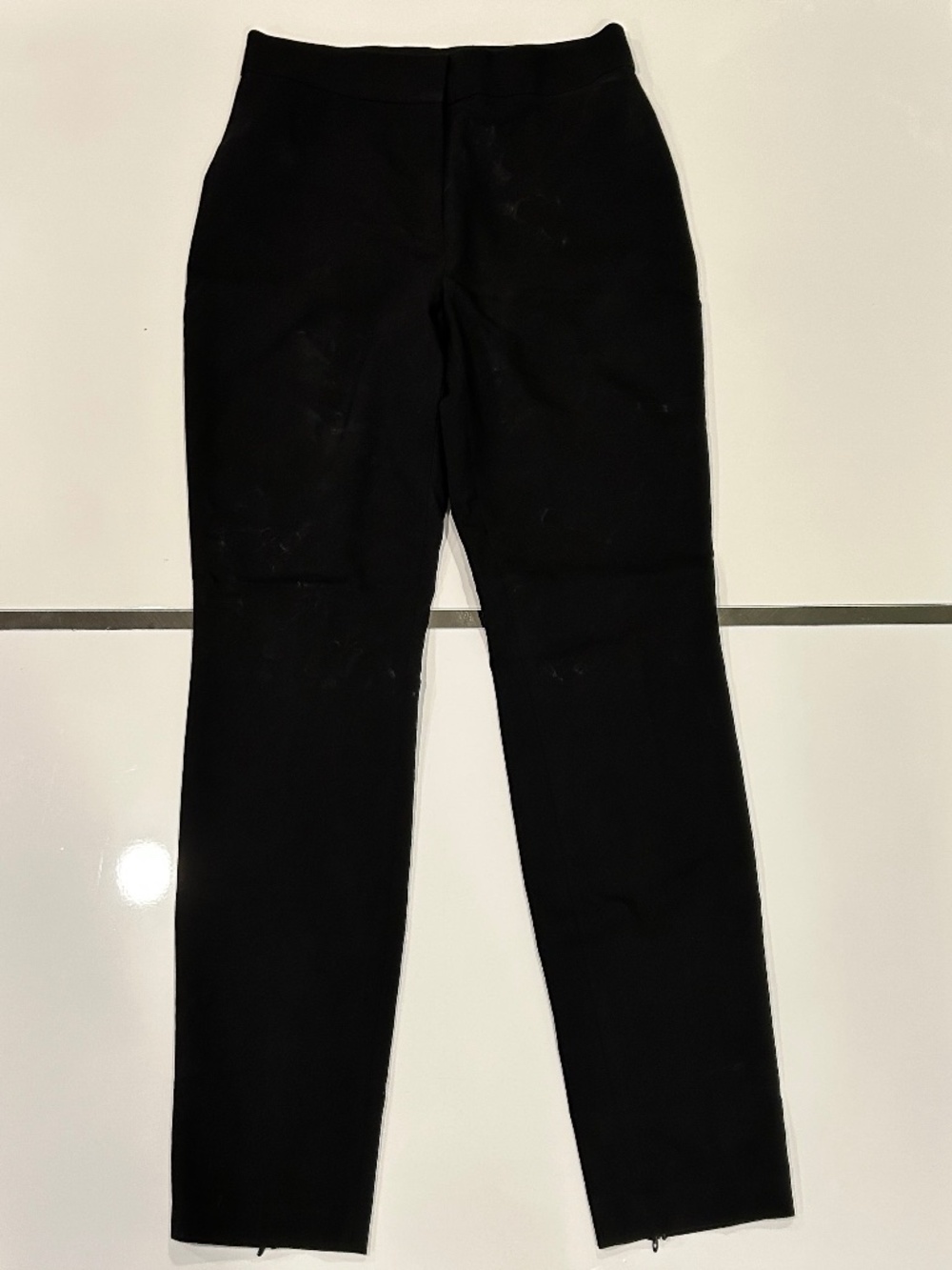 H&M Size 6 Regular Length Black Fitted Straight Leg Pants